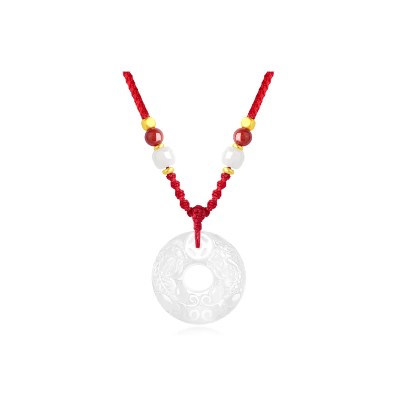 Fortune Gold Chalcedony Necklaces Unisex-3