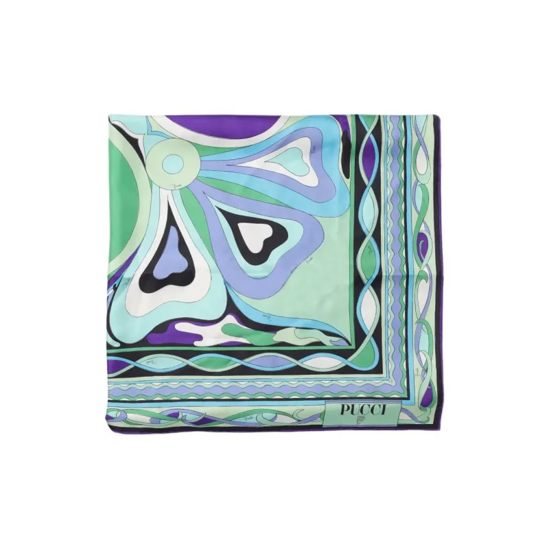 EMILIO PUCCI Abstract Print Silk Scarf-1