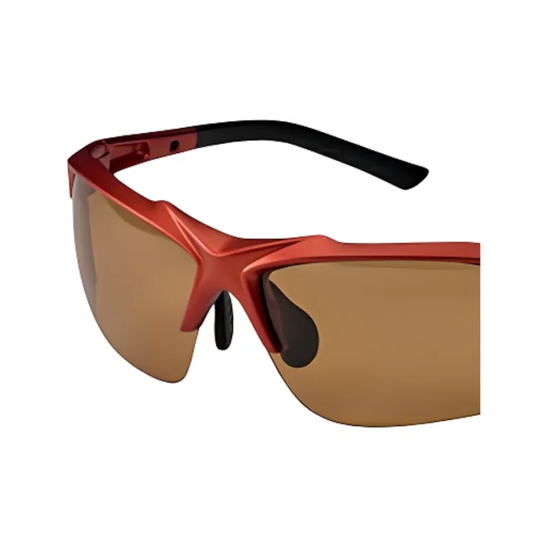 PRINCE Nylon Resin Irregular Shape Sunglasses Unisex Brown-1