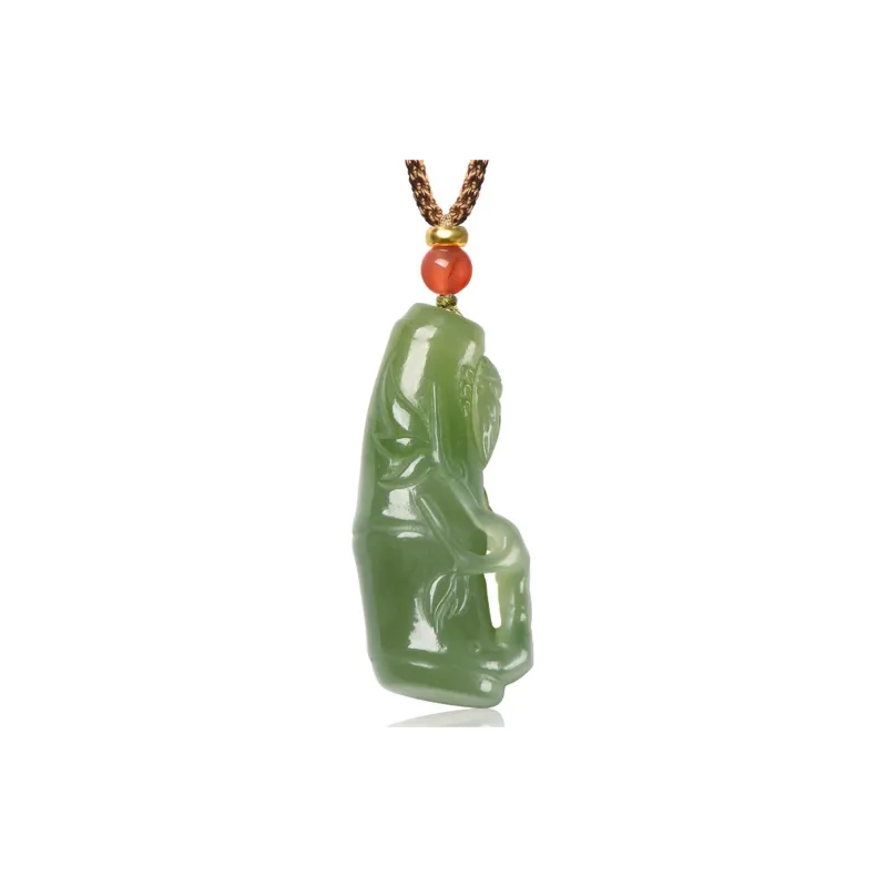 MARY WINDSOR Pendants Pale Greenish White Jade Unisex-0