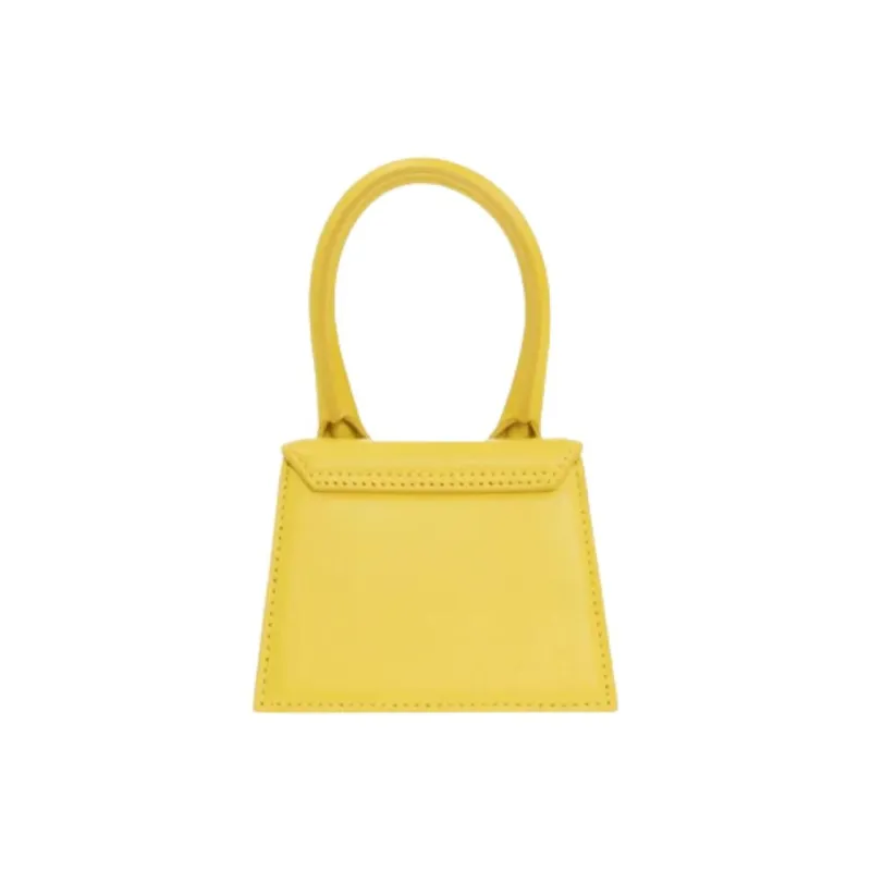 Jacquemus Leather Shoulder Bag, Crossbody Bag, Handbag Mini Women's Yellow-2