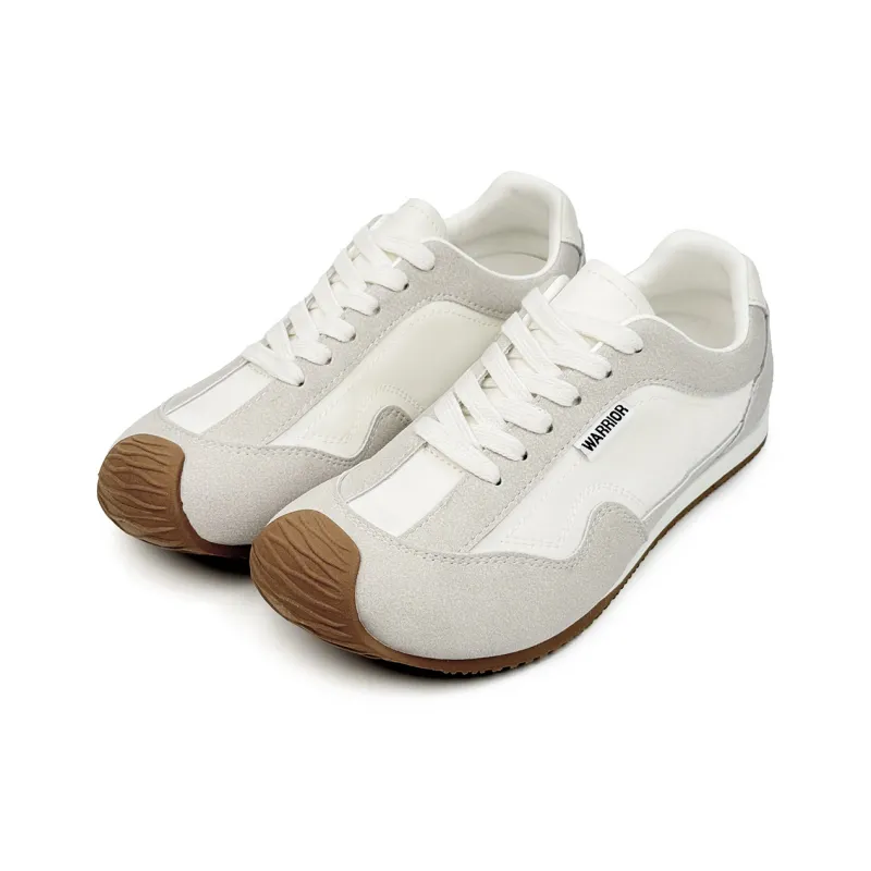 Warrior Cushioning, Slip Resistant, And Abrasion Resistant Low Top Casual Shoes Women's White Gray-2