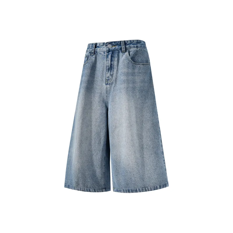 BEETLE TOWN Denim Shorts Unisex-14