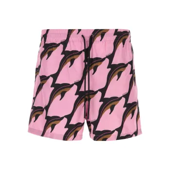 GUCCI Printed Technical Poplin Swim Shorts