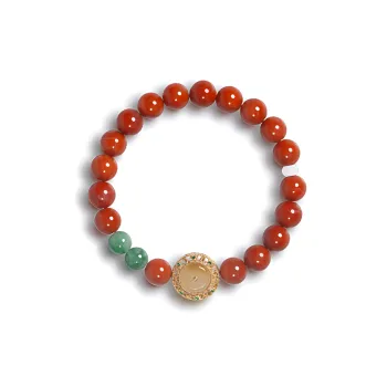 RIXIANGWAN South Red Agate Bracelets Unisex