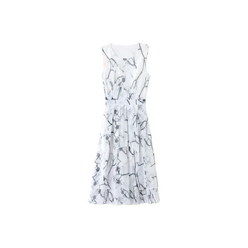 TEME Sleeveless Dresses Women's Ink Flower