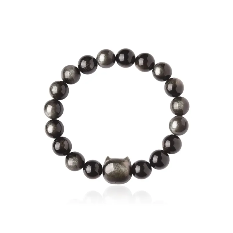 EADDA JEWELRY Natural Obsidian Bracelets Unisex-0