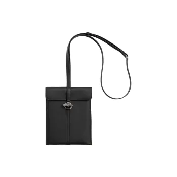 HERMES Swift Calfskin Shoulder Bag Small Size Women's 89 Noir Black