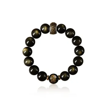 CUISHI Natural Obsidian Bracelets Unisex