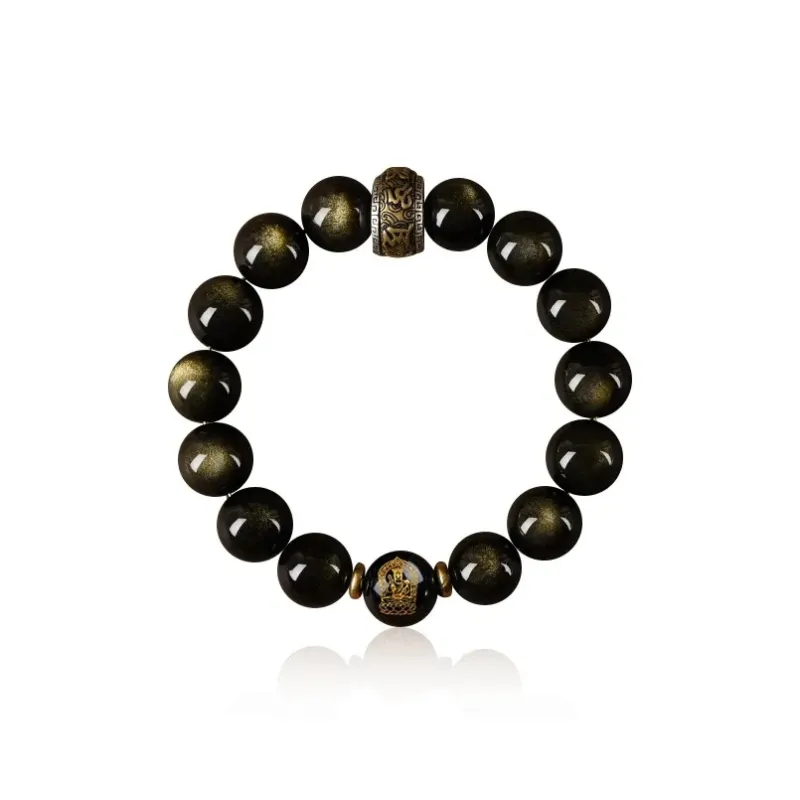 CUISHI Natural Obsidian Bracelets Unisex-14