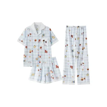 WANANNI Pajama Set Women's Light Blue