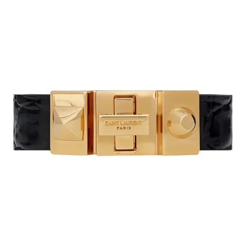 SAINT LAURENT Calfskin Bracelets Women's Gold