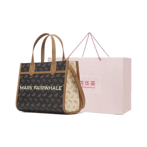 FAIRWHALE PVC Handbag Crossbody Bag Women's Coffee With Beige