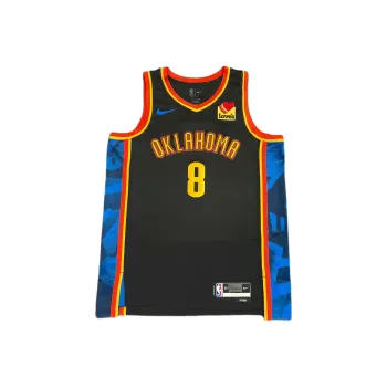 Nike x NBA Oklahoma City Thunder SWINGMAN Fan Edition SS25 Basketball Jersey Unisex Black Orange