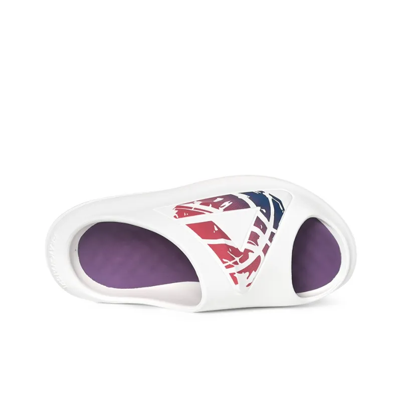 PEAK Very Small Fat Drag Quiet Slip Resistant Abrasion Resistant Slide Slippers Unisex Ultra Light White Purple-3