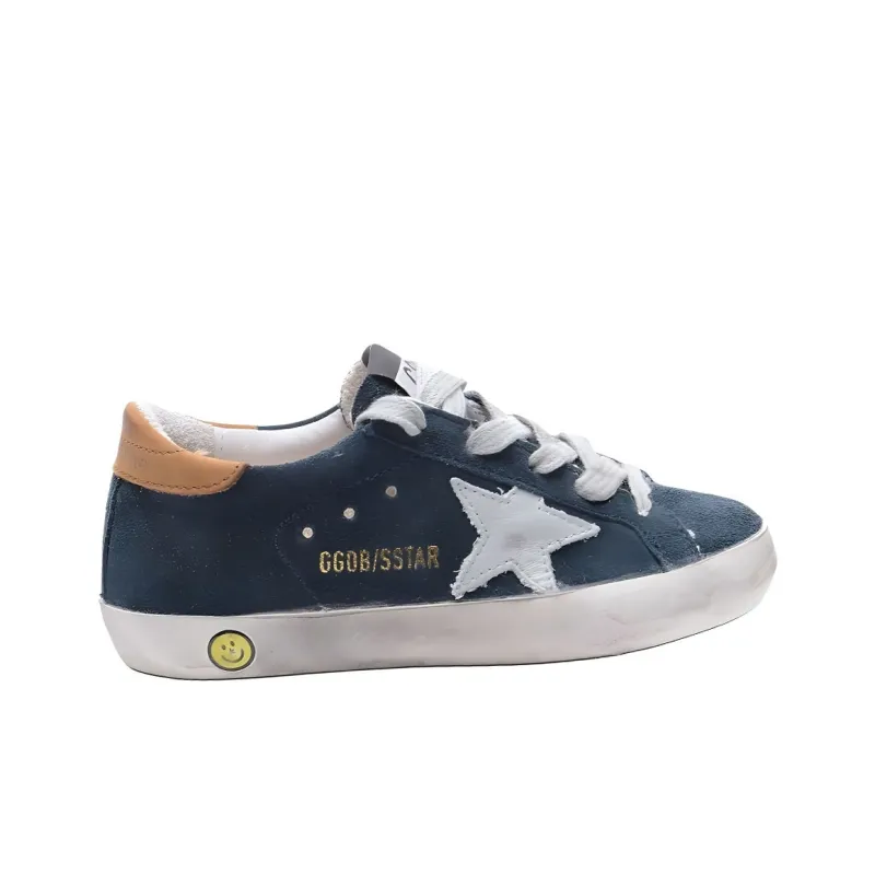 Golden Goose Super Star Low Top Kids' Skateboarding Shoes Blue Kids'-1
