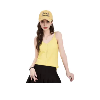 FAWENXIANGZI Tank Tops Women's Lemon
