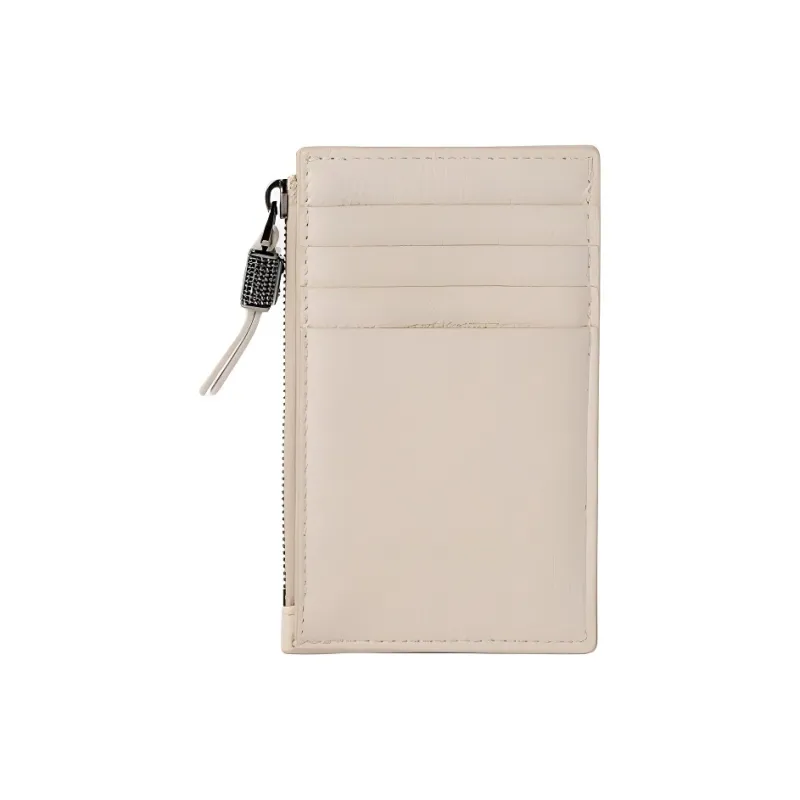 Brunello Cucinelli Leather Card Holder Women's Ivory-1