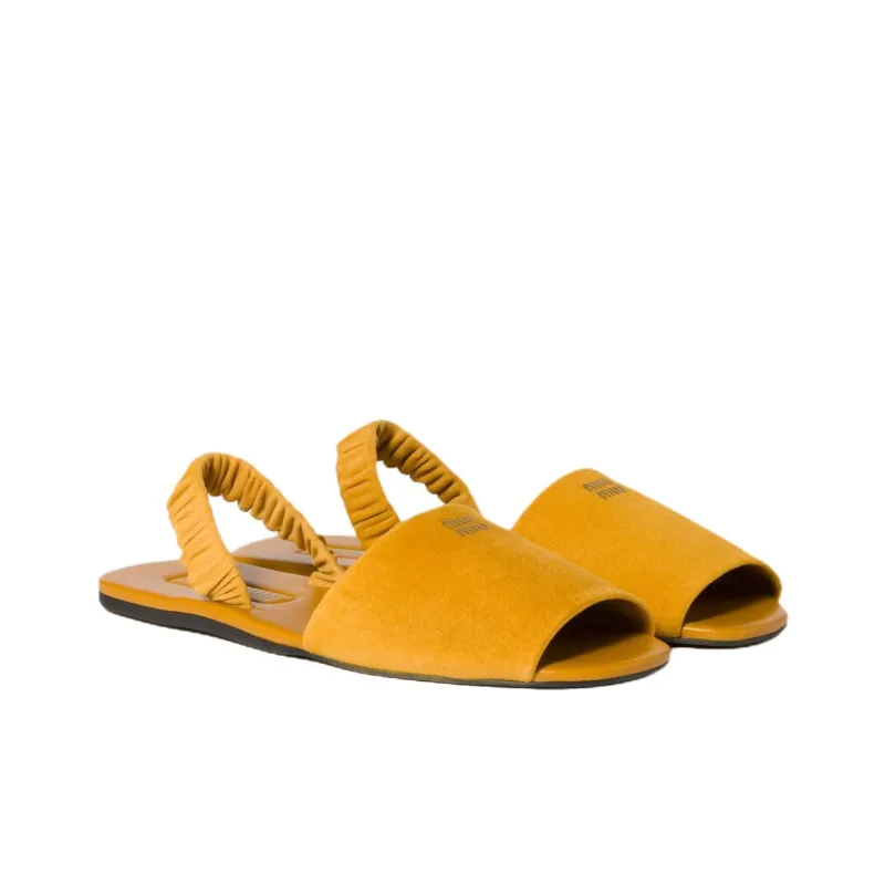 MIU MIU One Strap Sandals Women's Whiskey Color-2