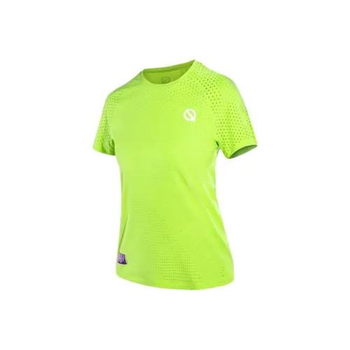 Qinkung T Shirt Women's Neon Green