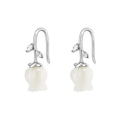 JKEM 925 Sterling Silver Earrings Women's