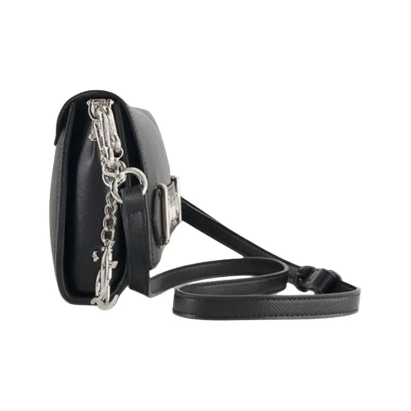 JUZI Leather Shoulder Bag Women's Black-1