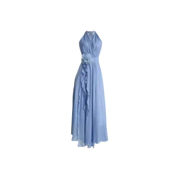 DOKZB Sleeveless Dresses Women's Snow Crystal Blue