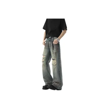 SZSX Cargo Pants Unisex Vintage Blue