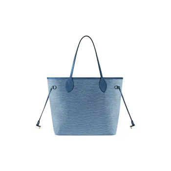 LOUIS VUITTON NEVERFULL Cow Leather Tote Bag, Shopping Bag, Shoulder Bag Medium Size Women's Blue