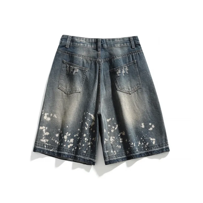 Chinpeno Denim Shorts Unisex Vintage Blue-1
