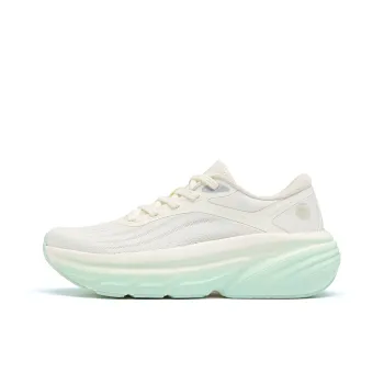 QIAODAN Abrasion Resistant Slip Resistant Low Top Q Light Speed Technology Casual Running Shoes Women's Ivory White