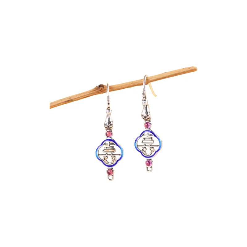 JINLUWANG S925 Silver Earrings Accessories Hoop Earrings Women's-1
