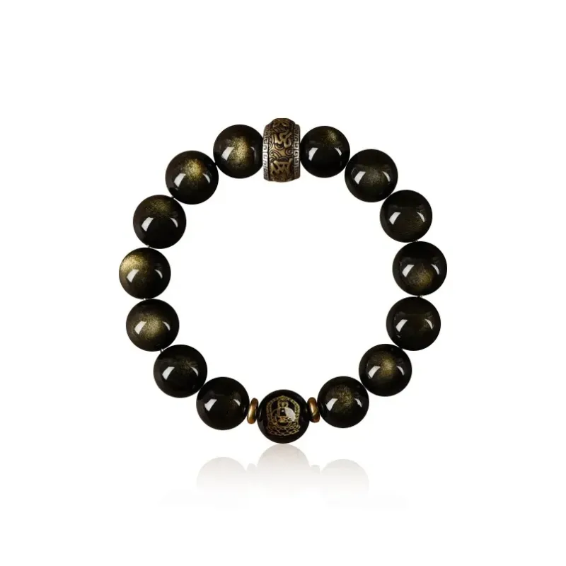 CUISHI Natural Obsidian Bracelets Unisex-6