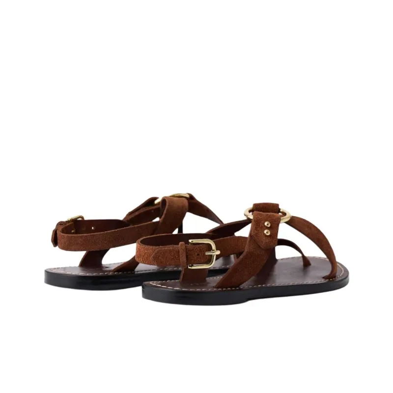 SOEUR Florence One Strap Sandals Women's Rusty Red-4