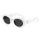 Cream White/Gray Black Lens