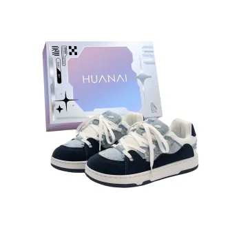 HUANAI Low Top Skateboard Shoes Unisex Light Denim Blue