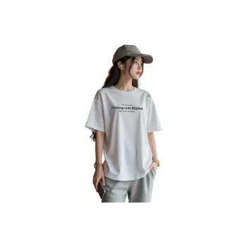 Flowers In Water Drop Shoulder Sleeve T Shirt Women's