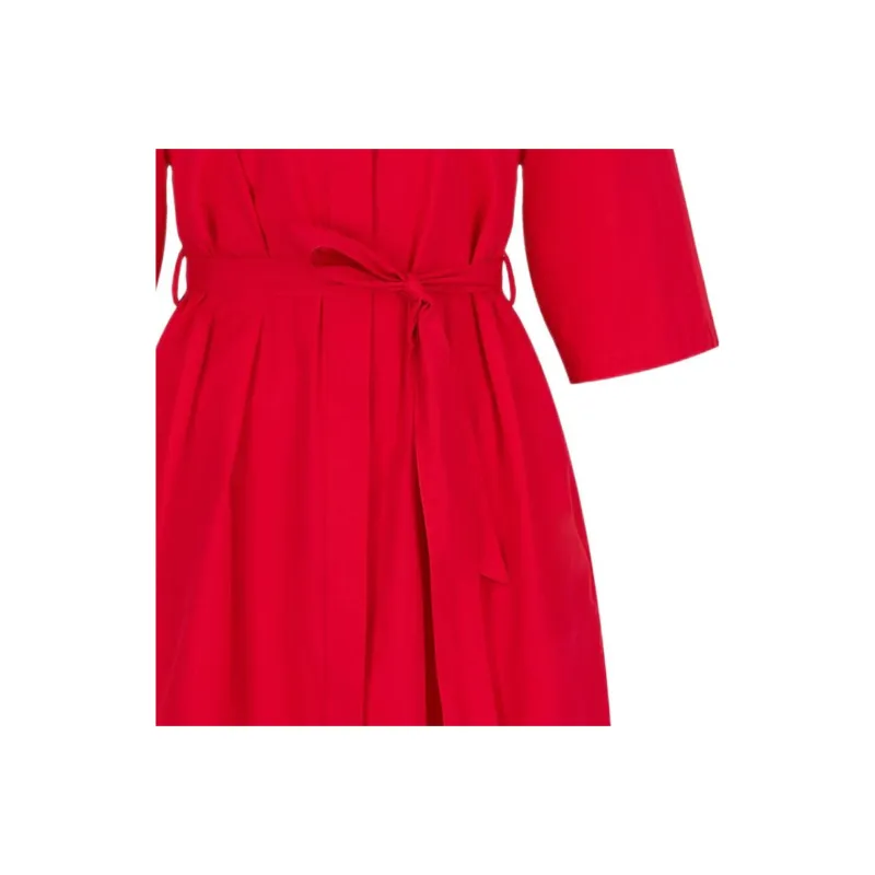 ARMANI EXCHANGEAE Short Sleeved Dress Women's Red-4