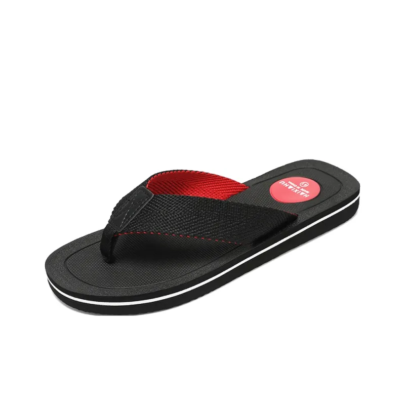 QIUTEXIONG Rubber Sole Odor Resistant Flip Flops Men's-6