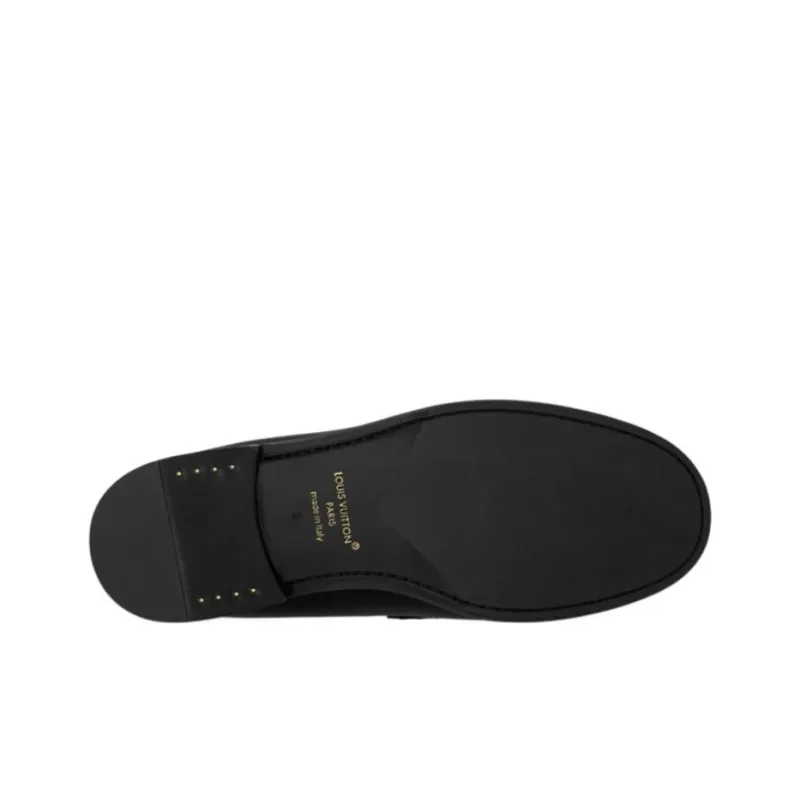 LOUIS VUITTON Oxford Loafers Men's Black White-5