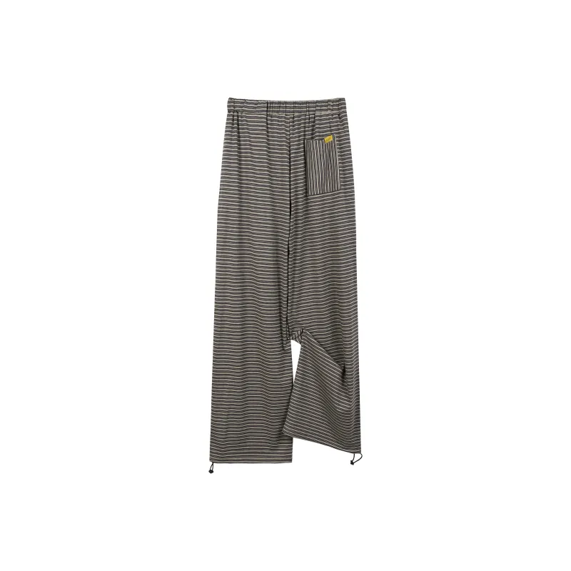 Saotome Casual Pants Women's Gray Blue Stripes Includes Mosquito Repellent Patches-1