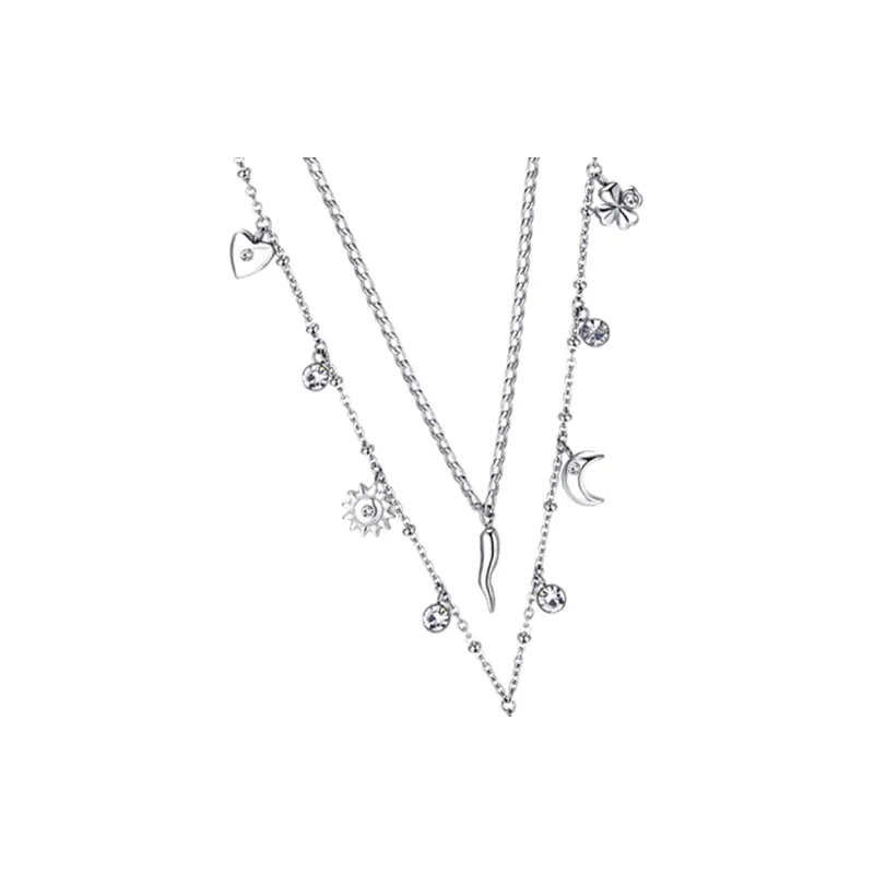 BROSWAY Titanium Steel Necklaces Women's Silver-1