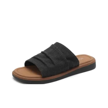 JOSINY Quiet Slip Resistant Slide Slippers Women's Black