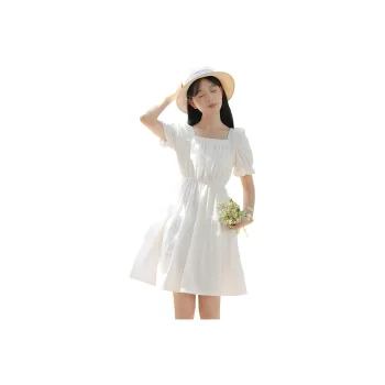 Mm Short Sleeved Dresses Women's White