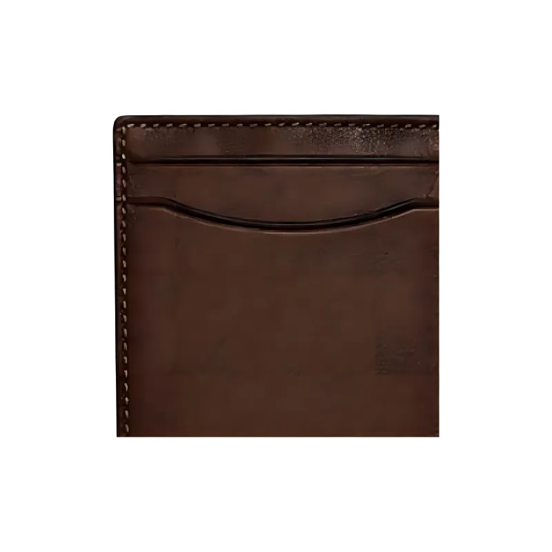 COACH Card Case Calfskin Money Clip Card Holder Men's Dark Brown-2