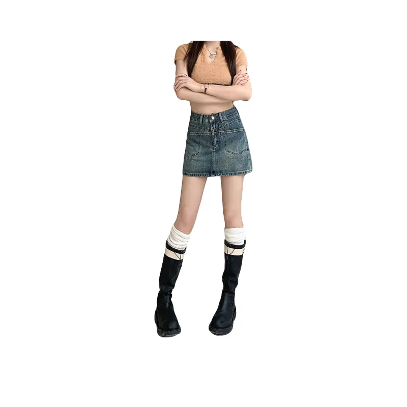 MPOX Denim Short Skirts Women's-1