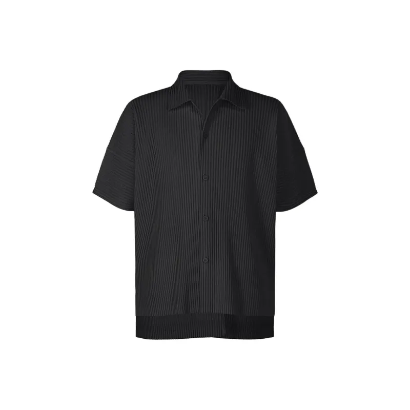 Homme Plissé Issey Miyake Shirt Men's Black-0