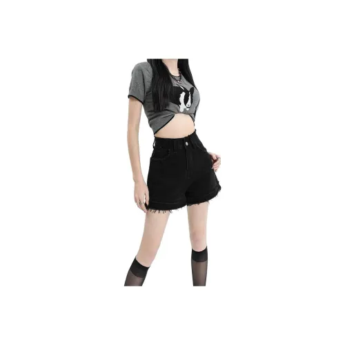 7 SEVFUN Denim Shorts Women's Black