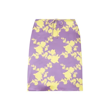 VERSACE Casual Long Skirt Women's Light Purple