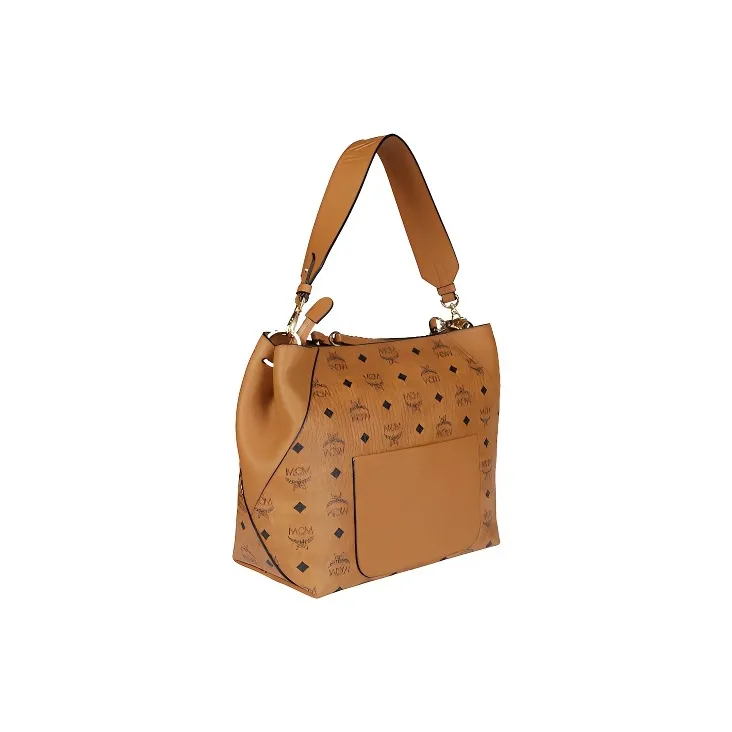 MCM Klara Hobo Medium Visetos Cognac-1